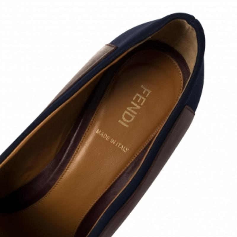 Fendi Lizard Embossed Leather & Fabric Polifonia Court Studded Heel Pumps Size39 For Sale 1