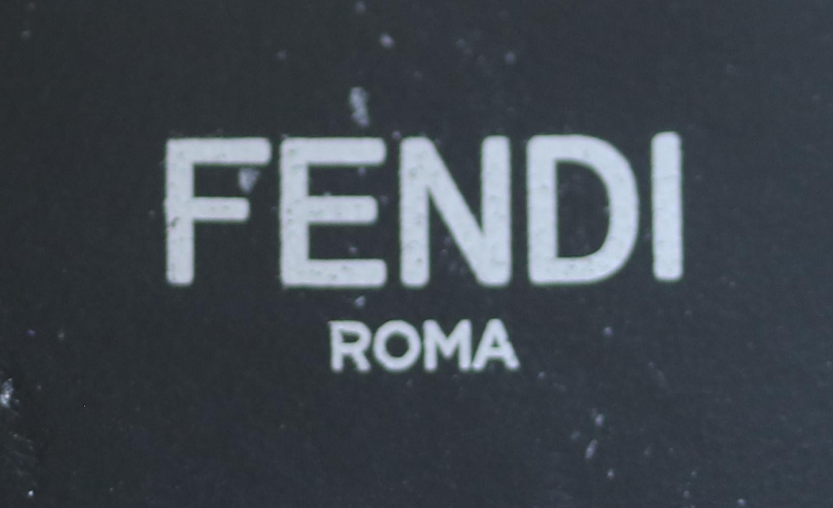 Women's Fendi Logo-Embellished Leather and Rubber Slides