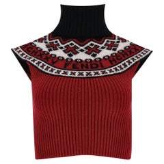 Fendi Logo Knitted Crop Top In Wool & Cashmere