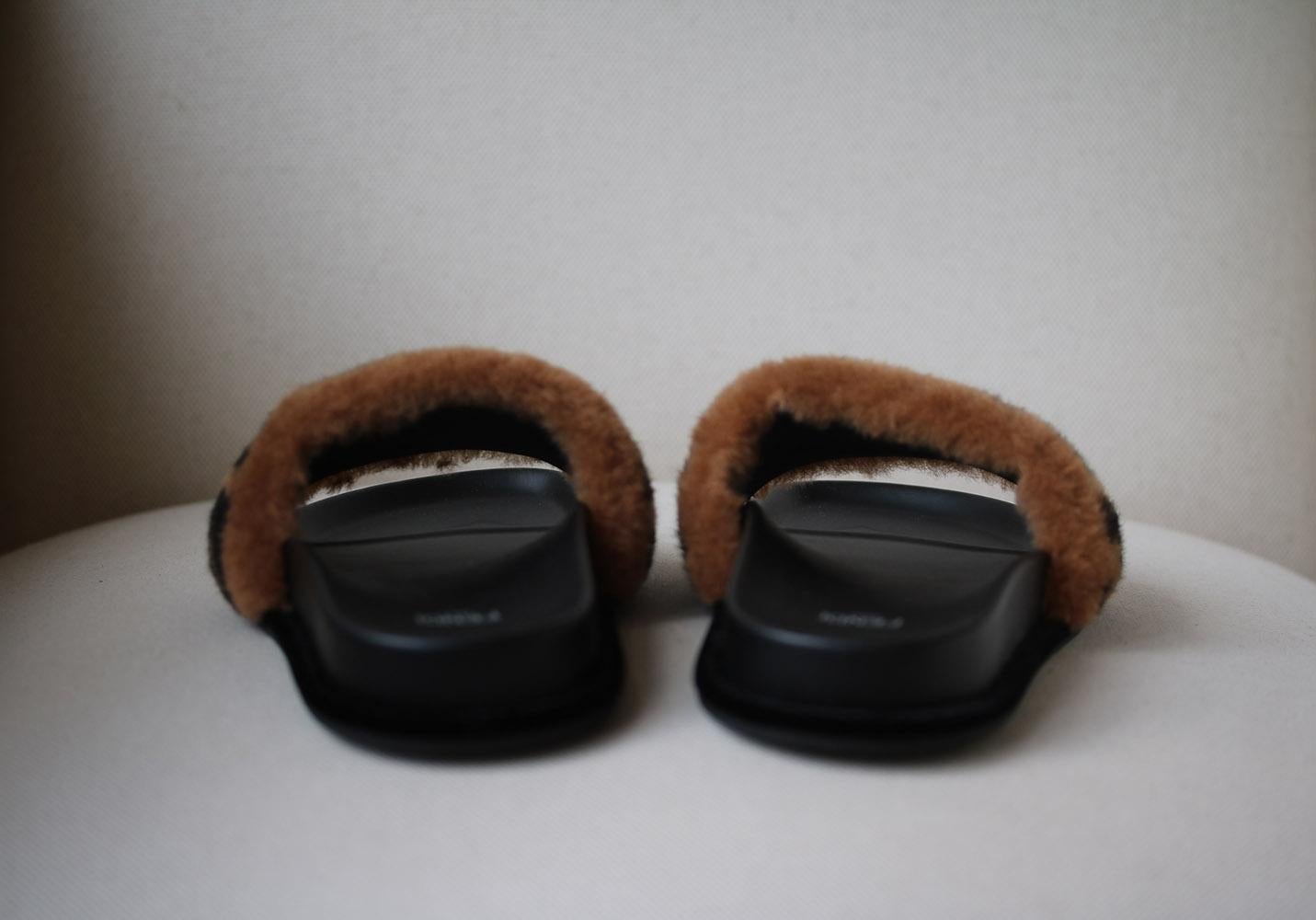 fendi shearling sandals