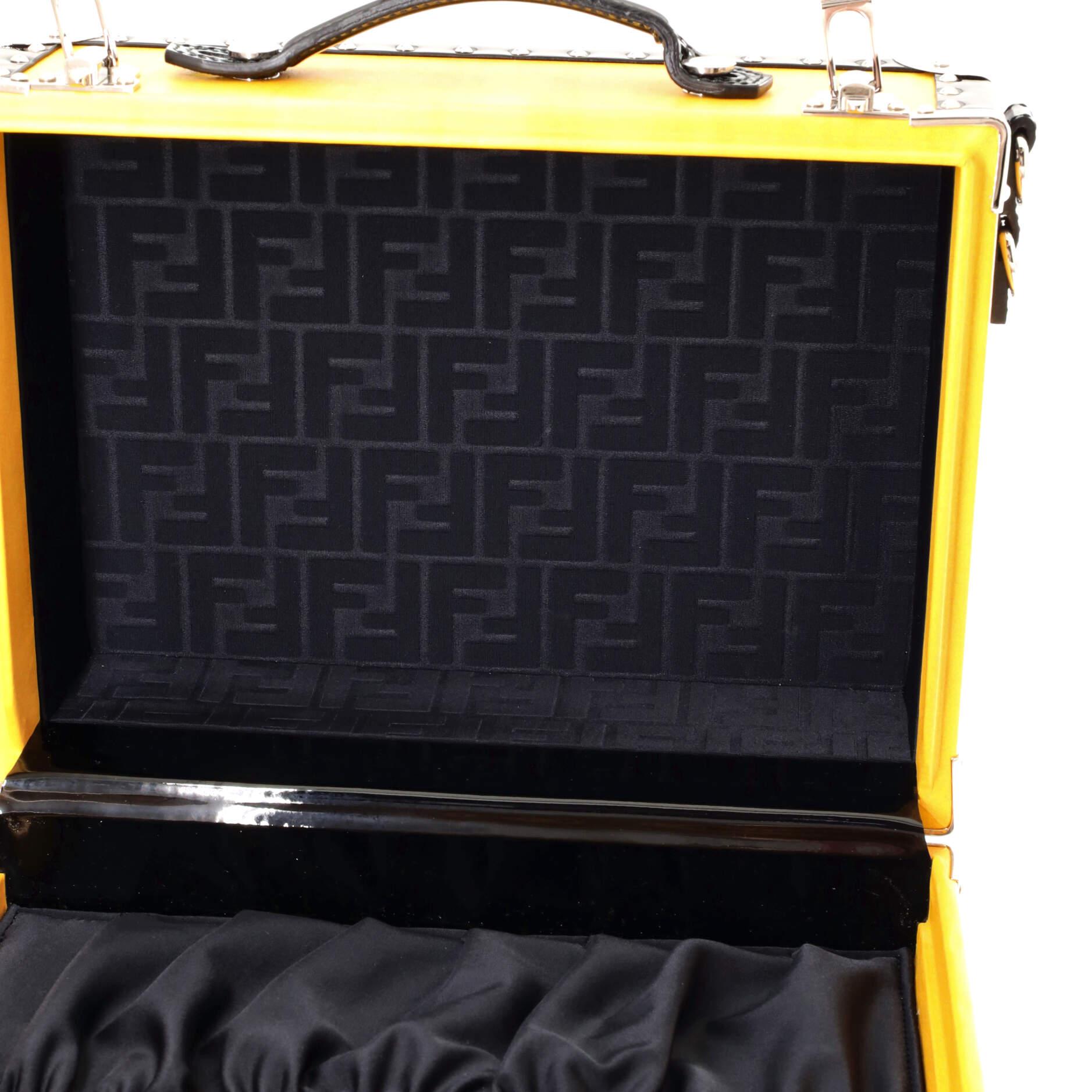 Women's or Men's Fendi Logo Rigid Suitcase Leather Small