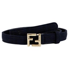 Cintura bicolore con logo Fendi