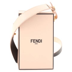 Fendi Logo Vertical Box Umhängetasche aus Leder