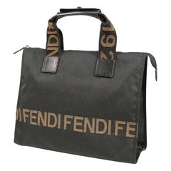 Vintage FENDI logo Womens tote bag black