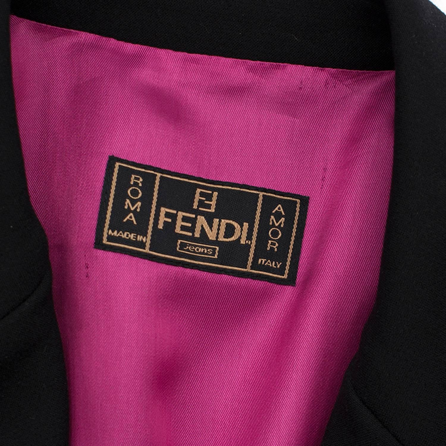 Fendi Long Black Belted Coat  3