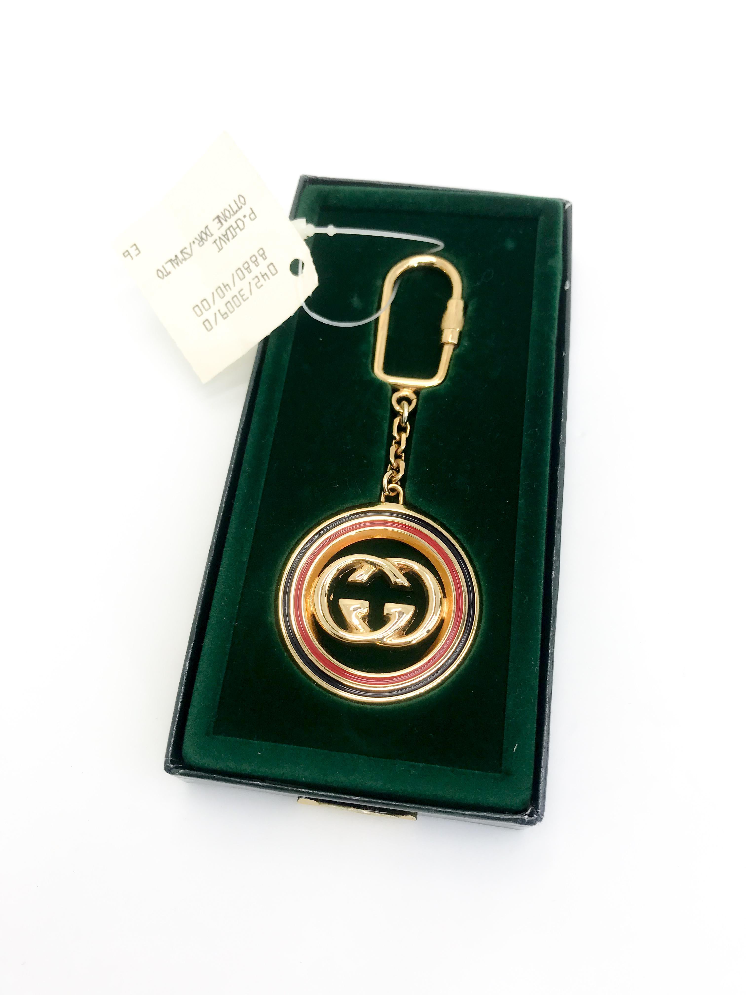 Gucci 1970s Vintage Keyring. Unworn with original box (Zeitgenössisch) im Angebot