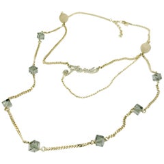 Fendi Long Multi-strand Crystal Necklace