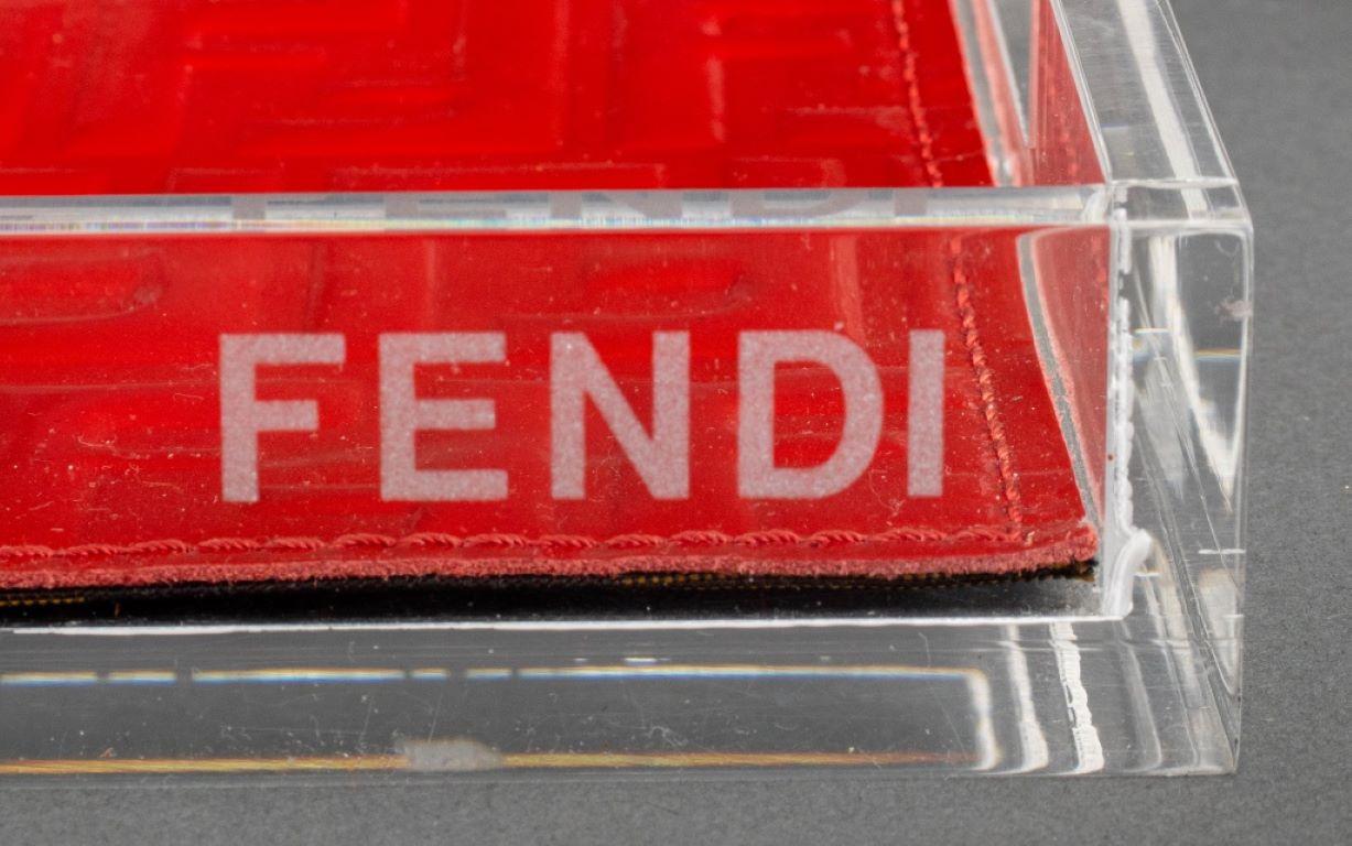 Modern Fendi Lucite Trays, 2 For Sale