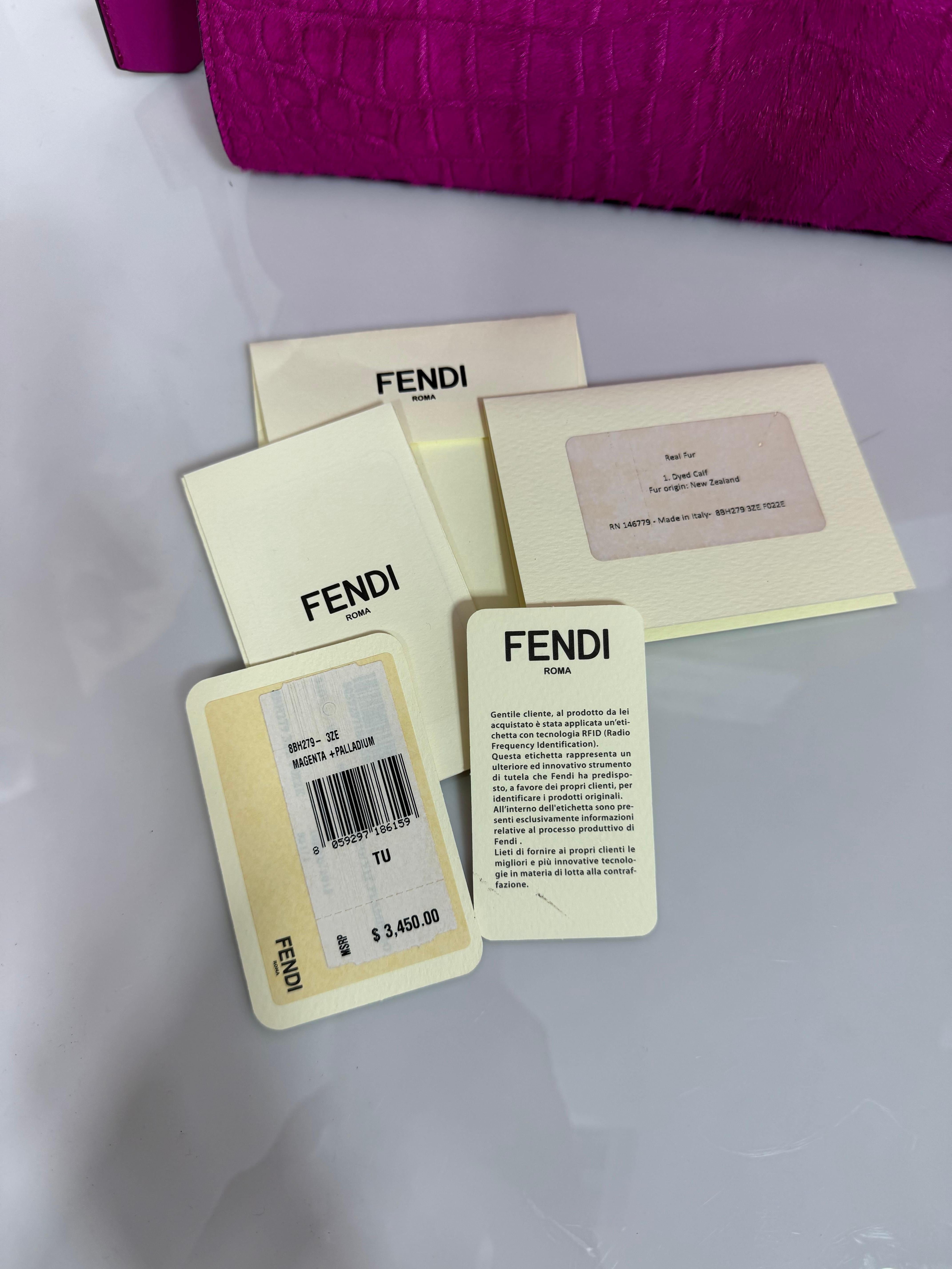 Fendi Magenta Calf 3Jours Handbag- NEW Never Carried 7