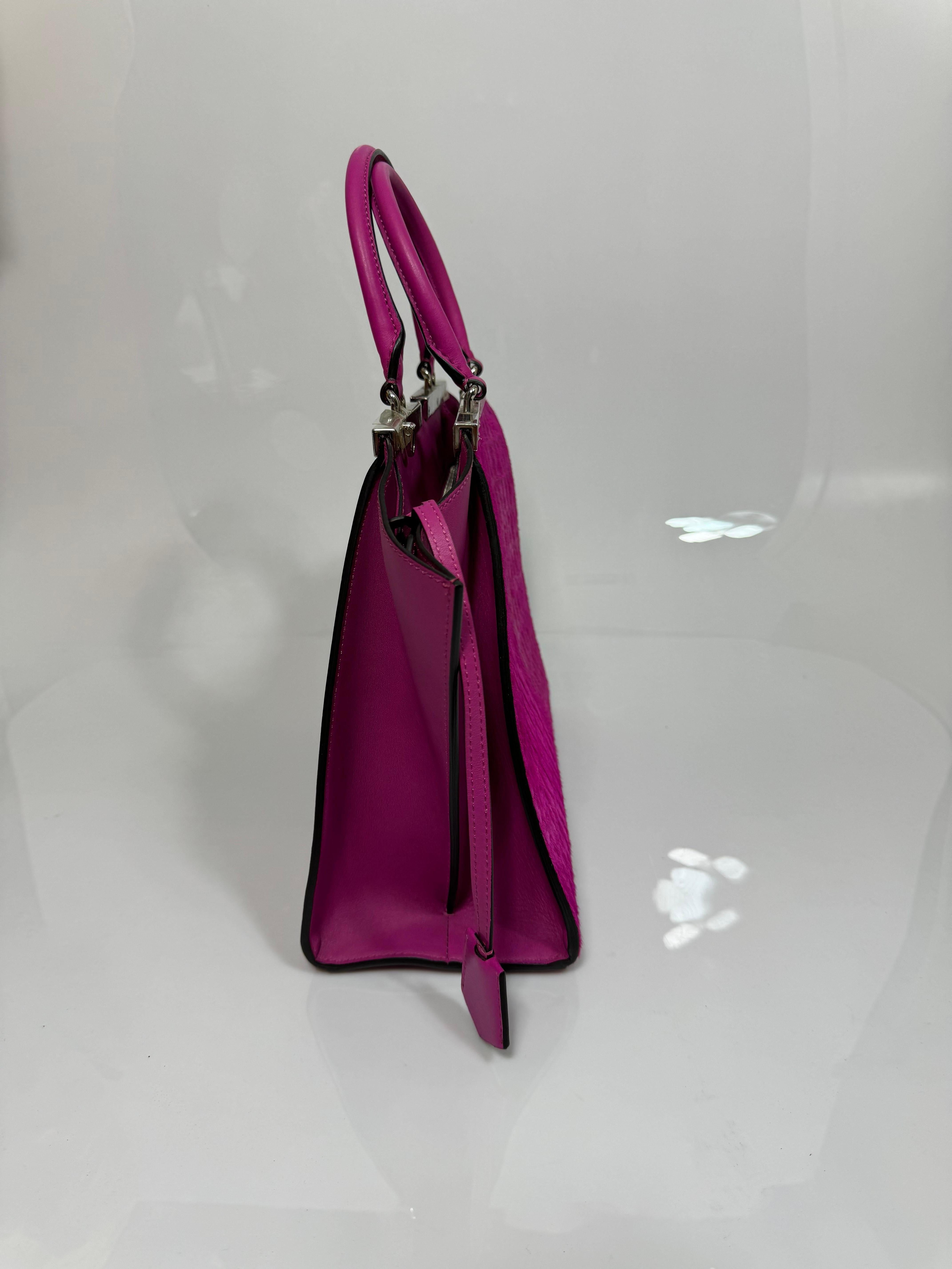 Purple Fendi Magenta Calf 3Jours Handbag- NEW Never Carried