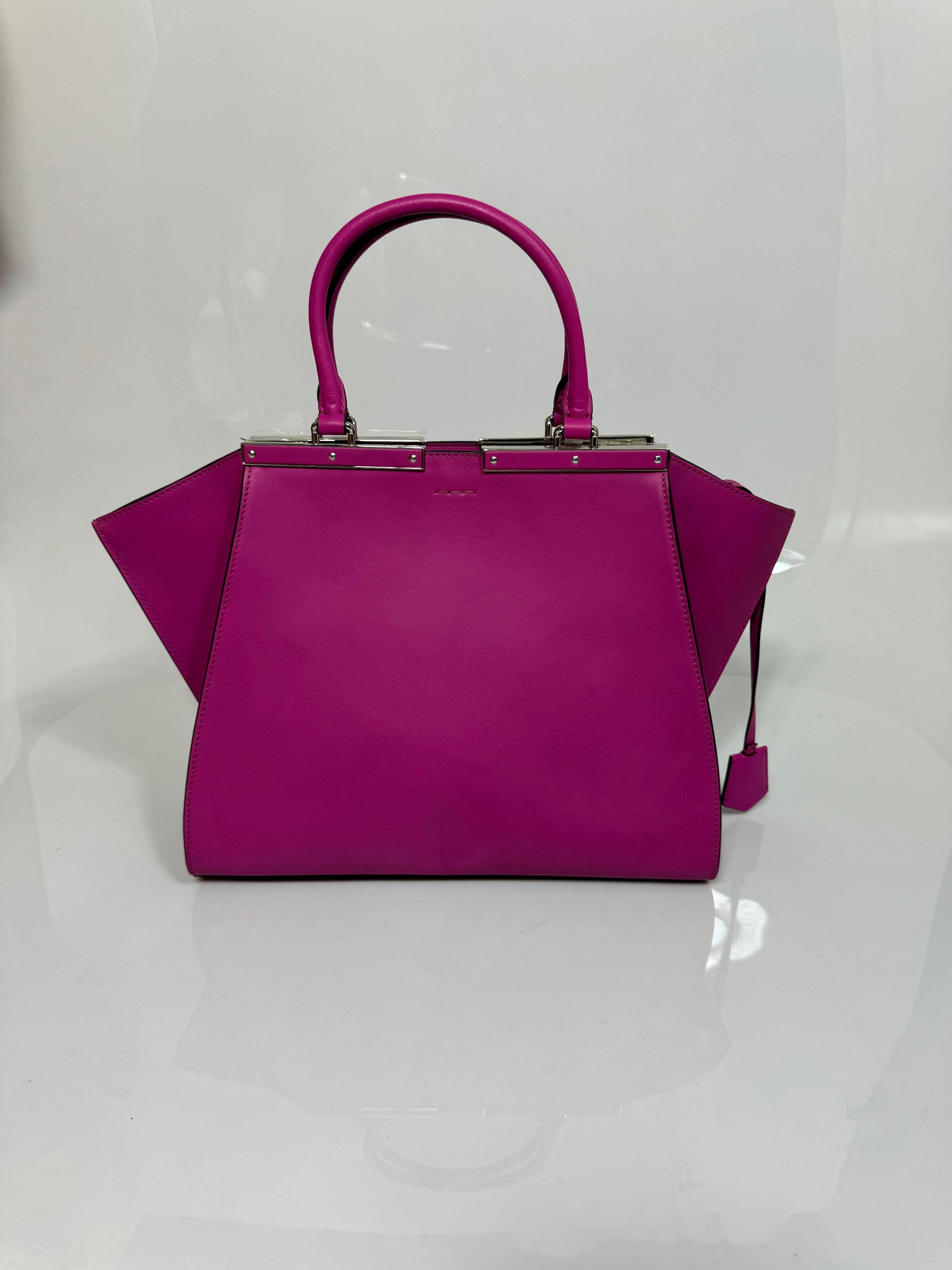 Women's or Men's Fendi Magenta Calf 3Jours Handbag- NEW Never Carried