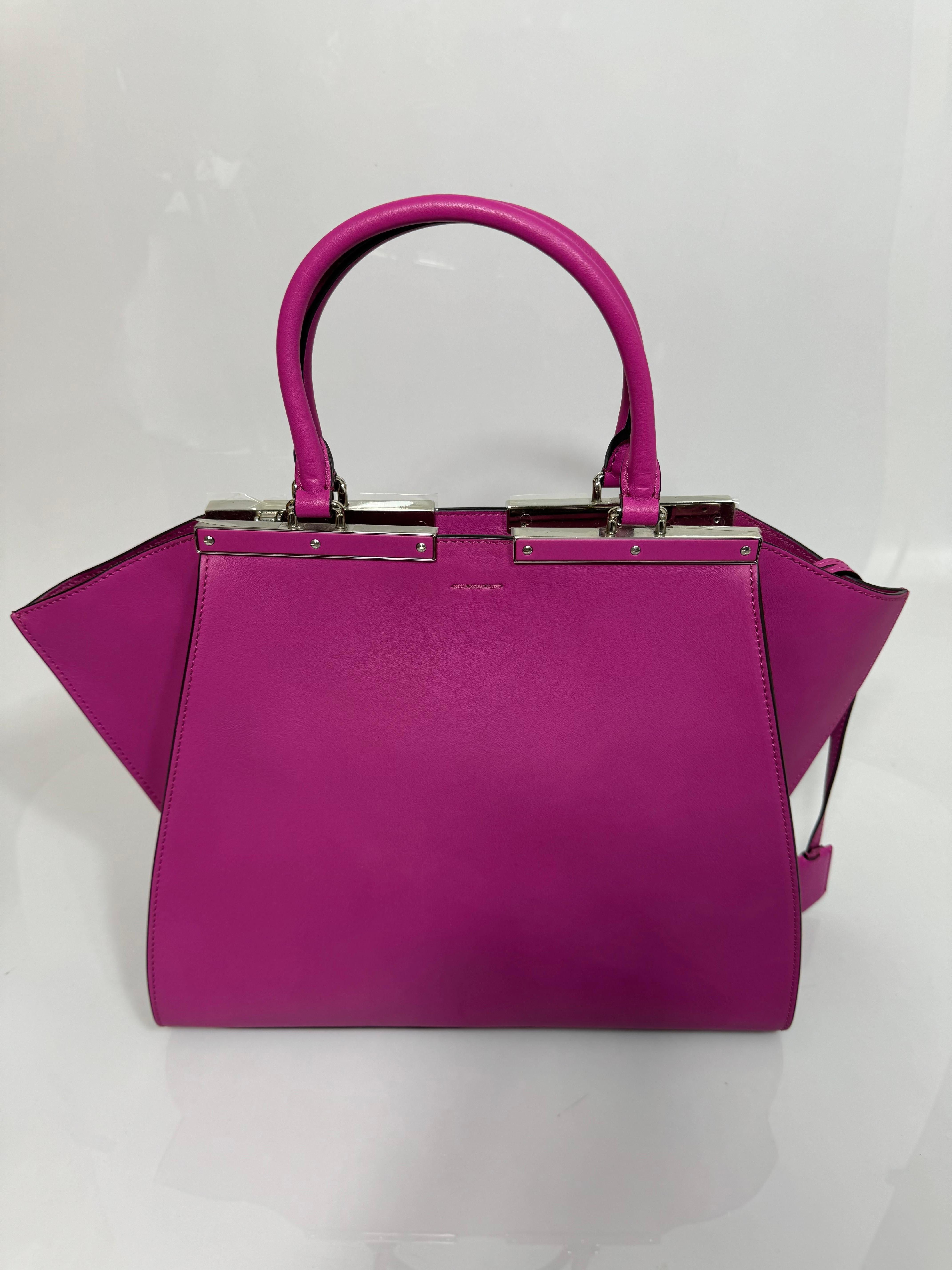 Fendi Magenta Calf 3Jours Handbag- NEW Never Carried 1