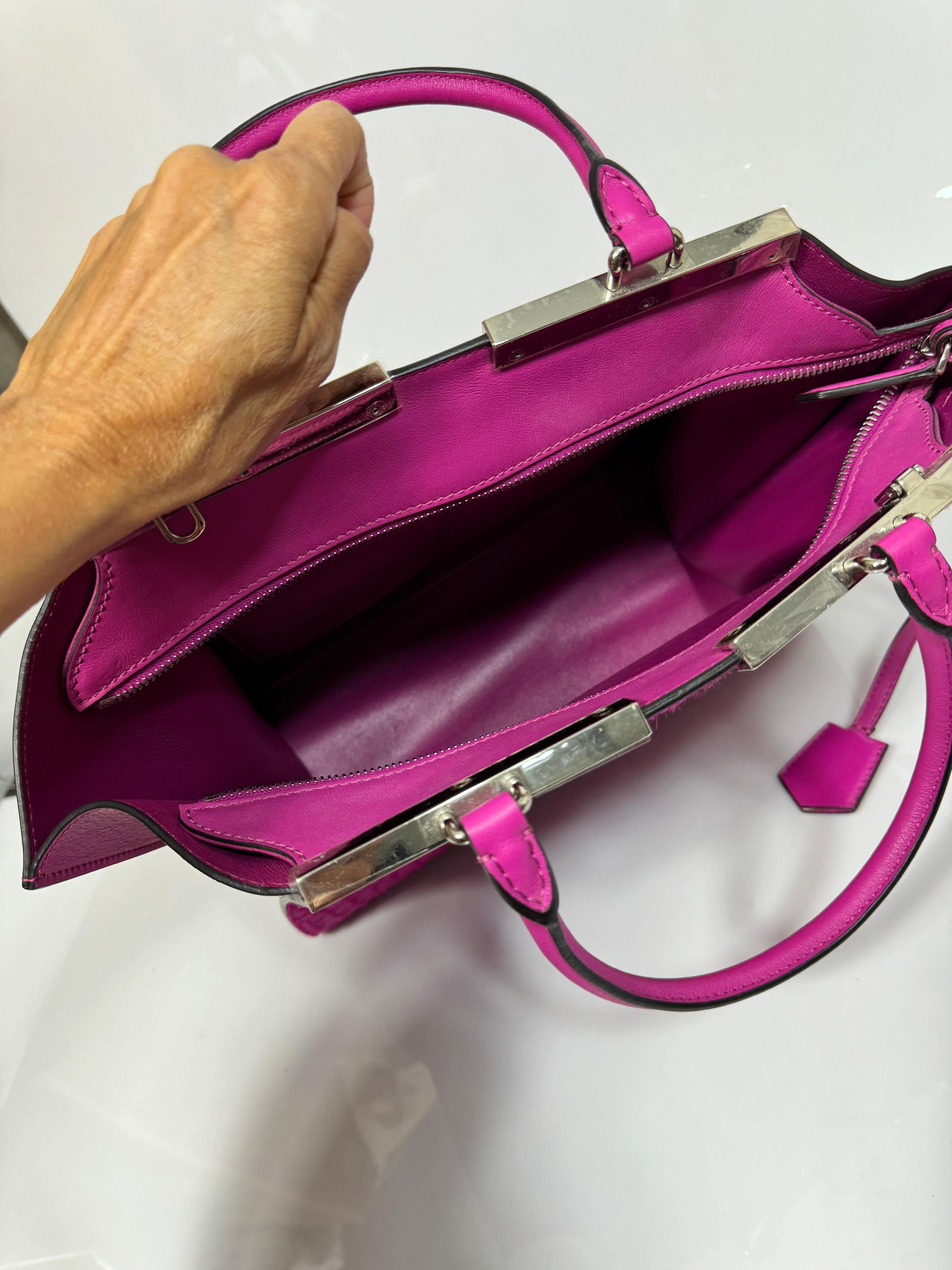 Fendi Magenta Calf 3Jours Handbag- NEW Never Carried 2