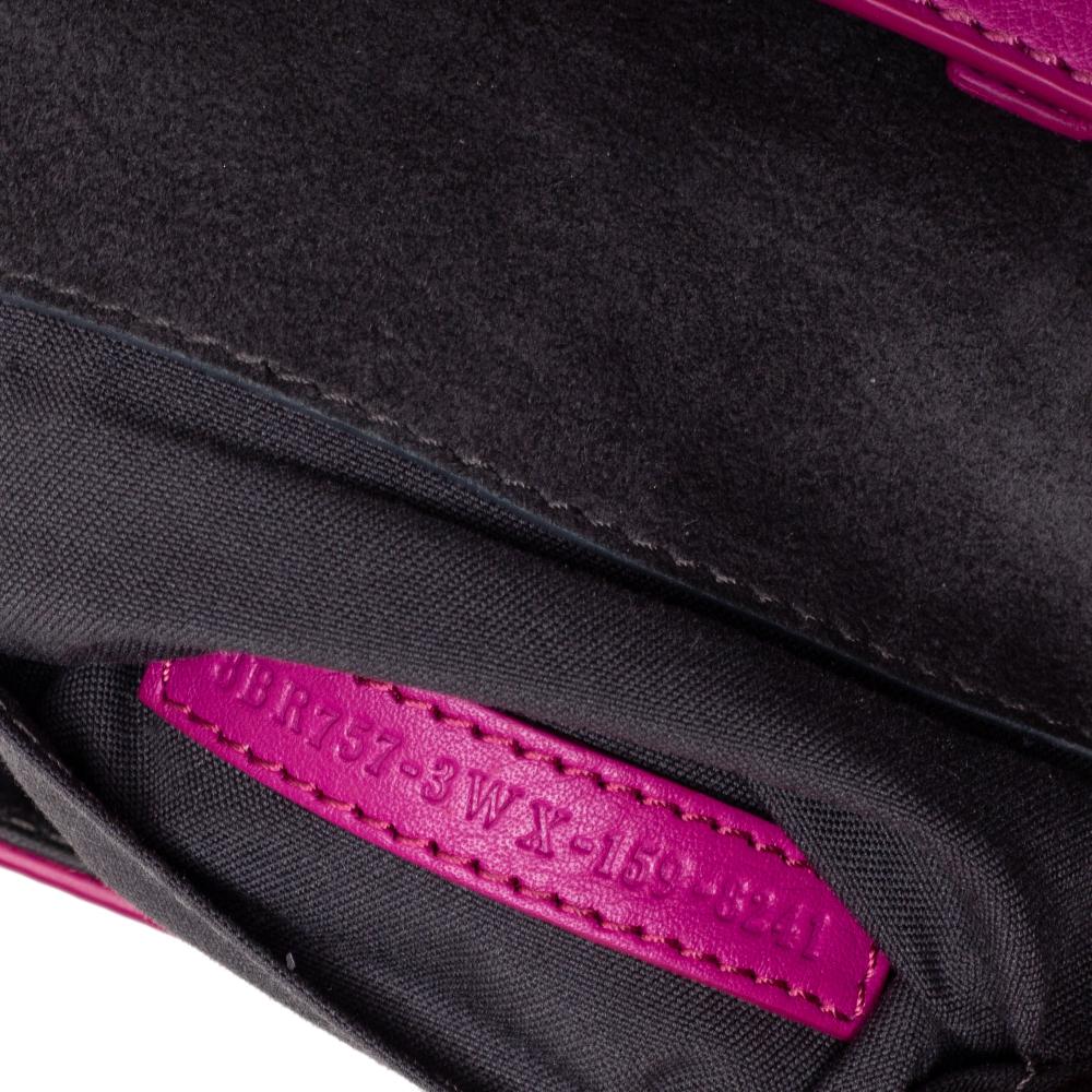 Fendi Magenta Leather 3Baguette Shoulder Bag 3