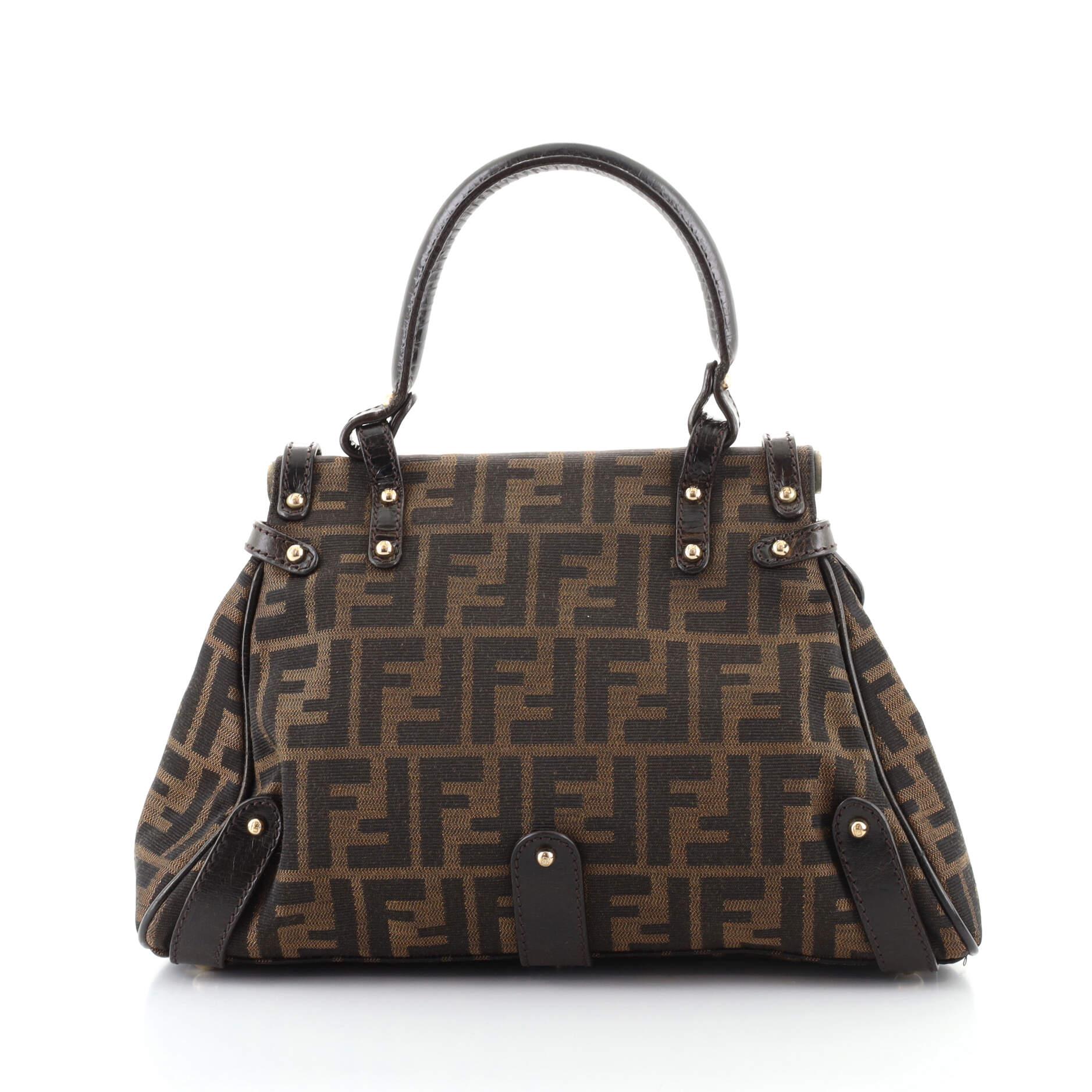 Fendi Magic Bag Zucca aus Segeltuch Klein im Zustand „Gut“ in NY, NY