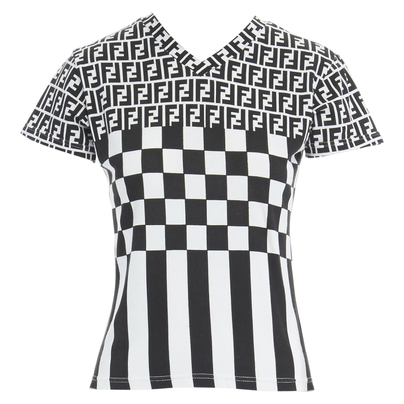 fendi dress black and white