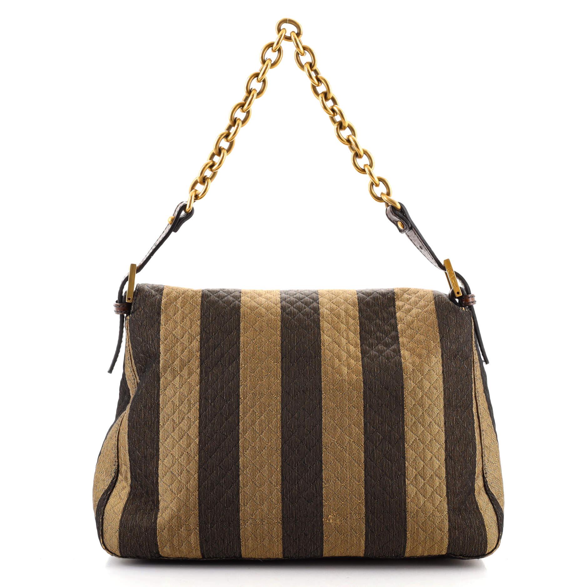 Fendi Mama Forever Tasche aus gestepptem Paillettenstoff im Zustand „Gut“ in NY, NY