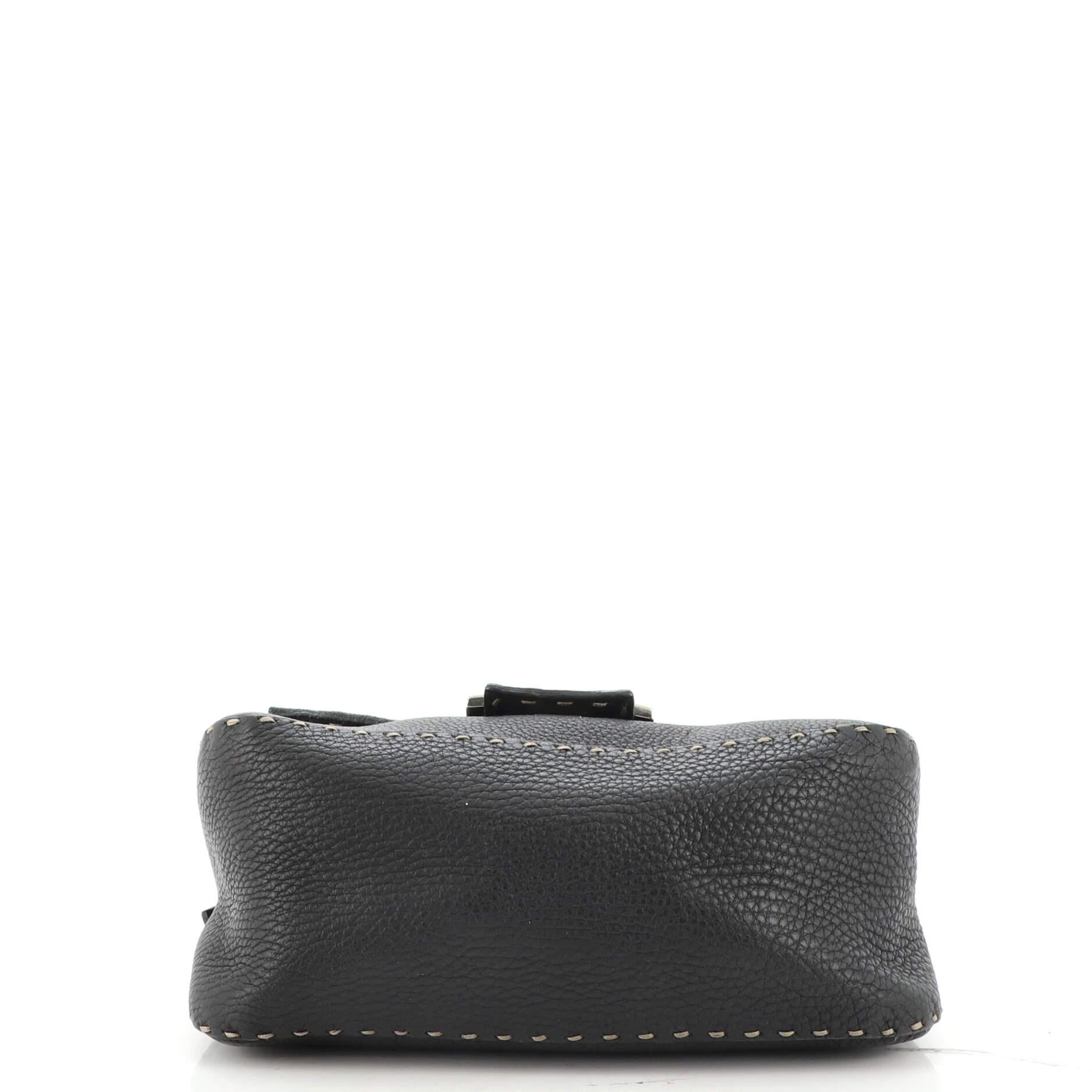 Fendi Mama Forever Bag Selleria Leather Mini In Fair Condition In NY, NY