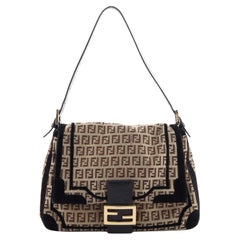 Fendi Mama Forever Bag Zucchino Canvas with Velvet