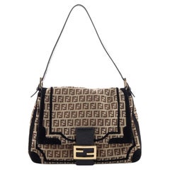 Fendi Mama Forever Bag Zucchino Canvas with Velvet