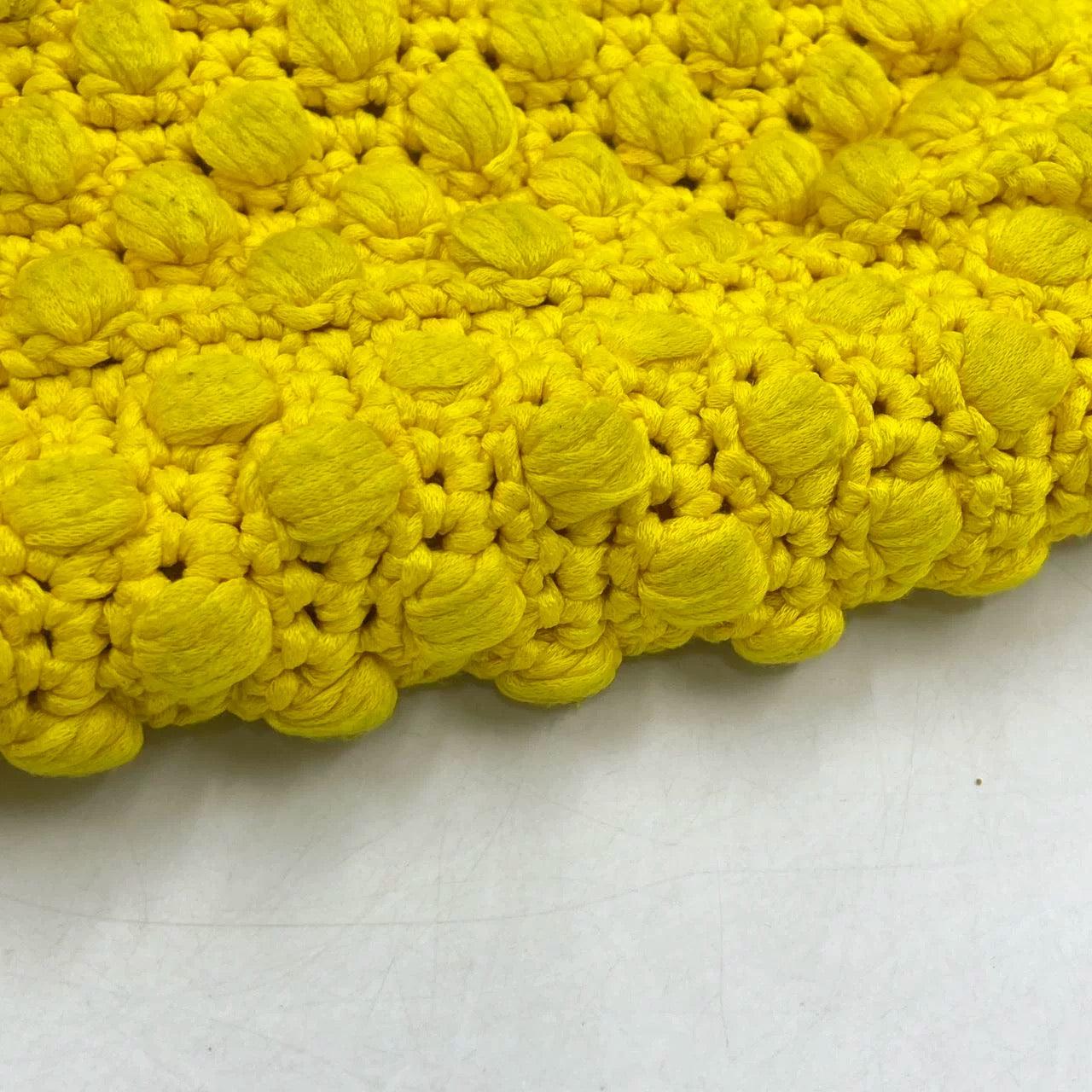 Fendi Mamma Baguette Bag Yellow Crochet Shoulder Bag For Sale 12