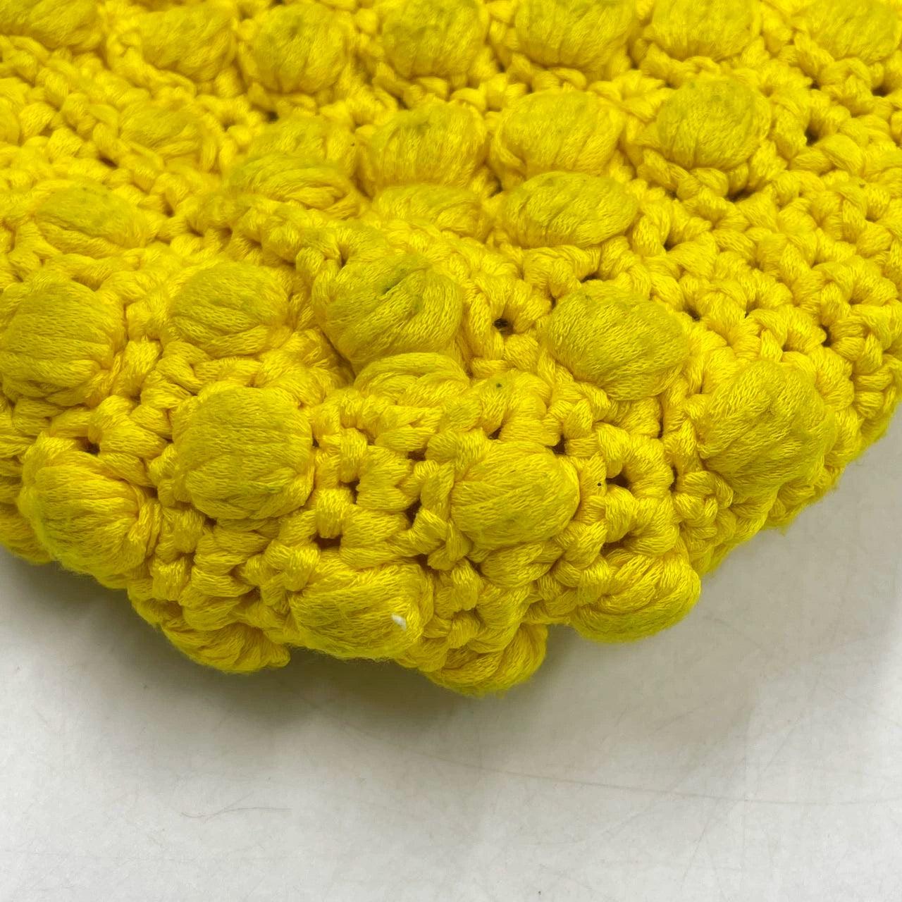 Fendi Mamma Baguette Bag Yellow Crochet Shoulder Bag For Sale 14