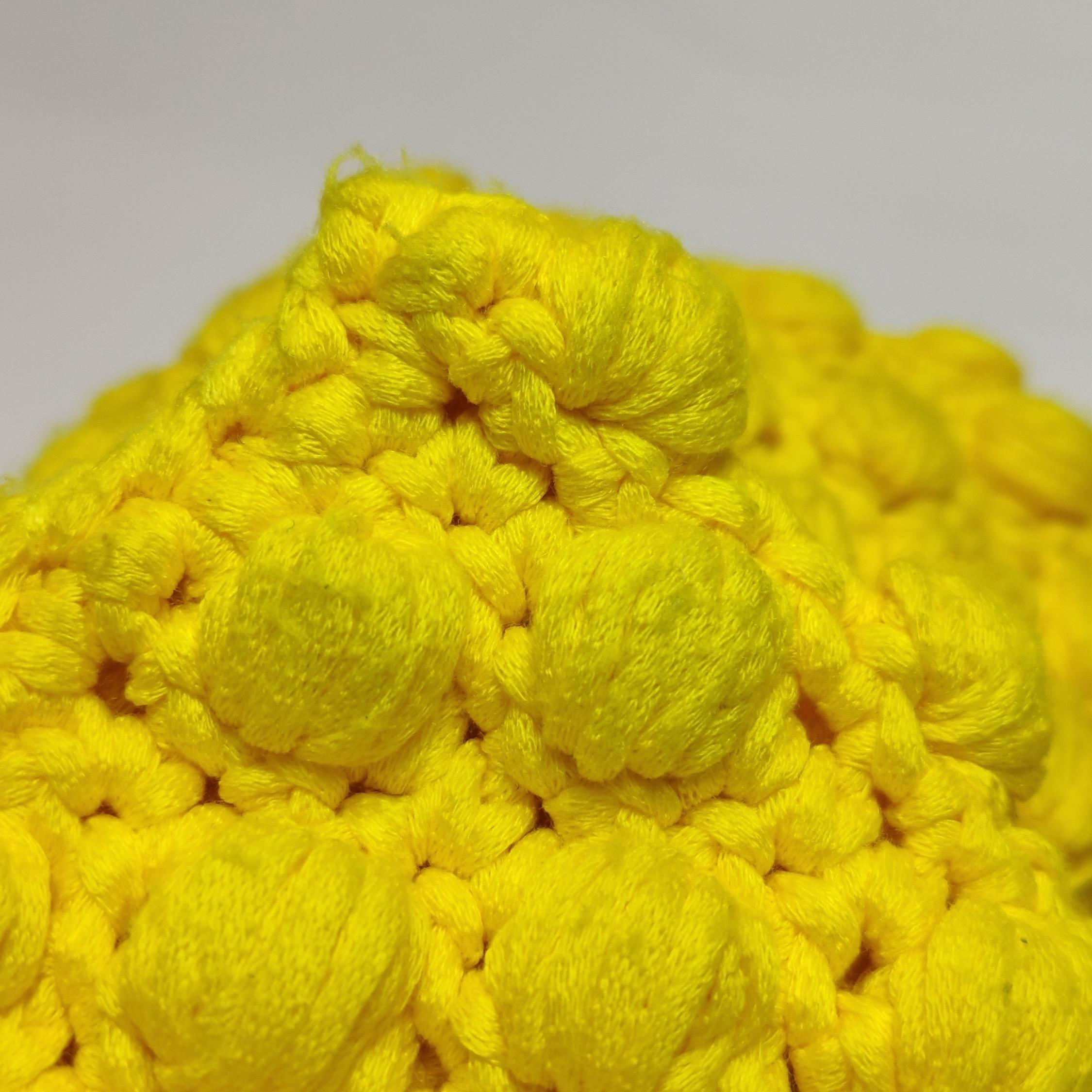 Fendi Sac Baguette Mamma Sac à bandoulière en crochet jaune en vente 15