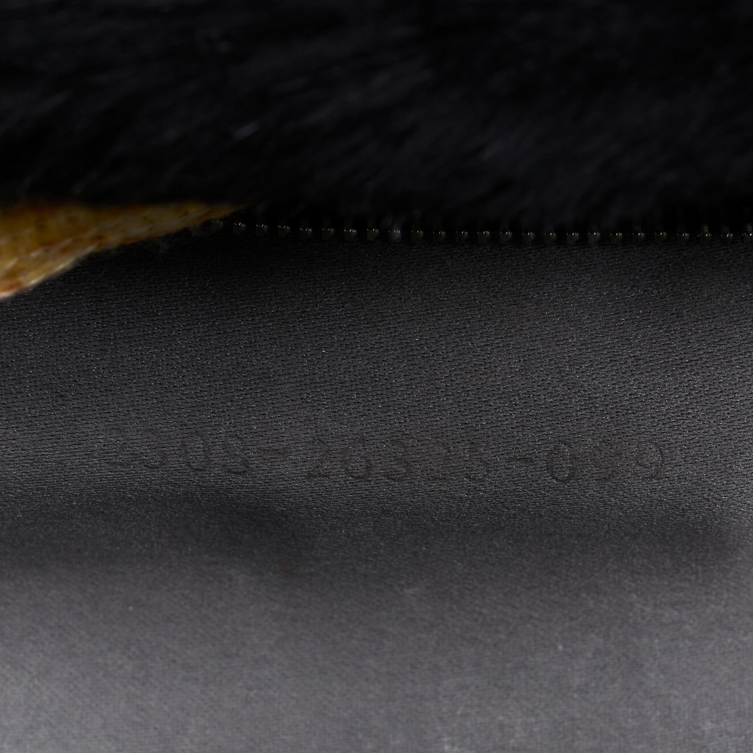 FENDI Mamma Baguette black genuine fur FF buckle flap shoulder bag 7