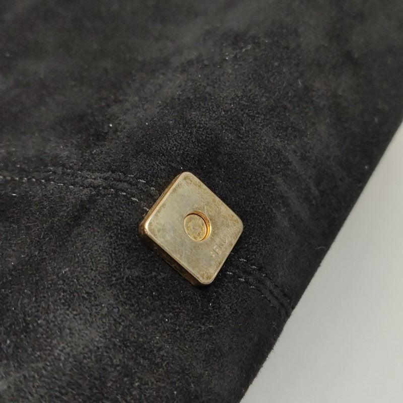 Fendi Mamma Baguette Black Suede Leather 7