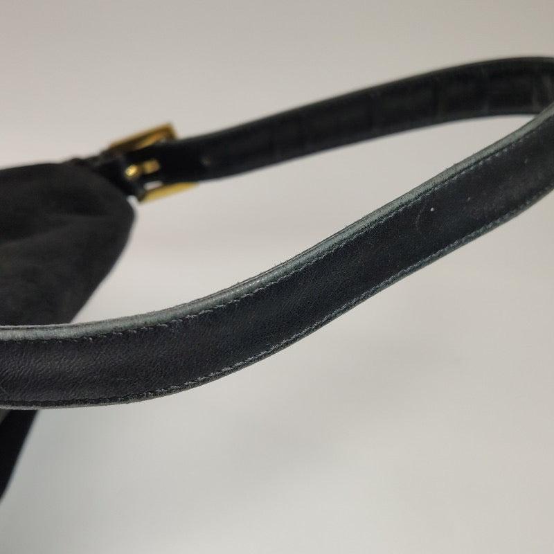 Fendi Mamma Baguette Black Suede Leather 8