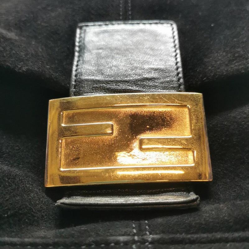 Fendi Mamma Baguette Black Suede Leather 9