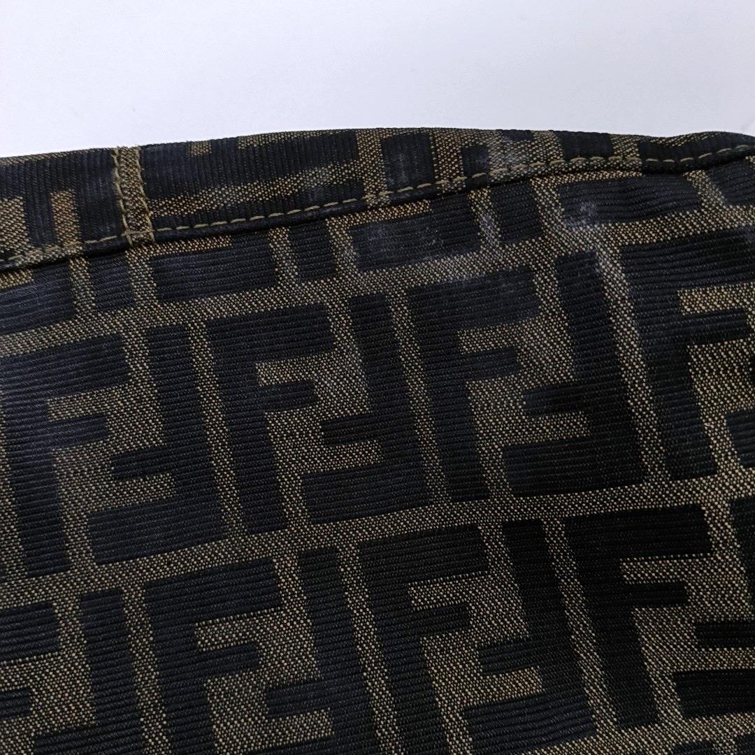 Fendi Mamma Baguette Brown Classic Zucca Monogram Gold Hardware 14