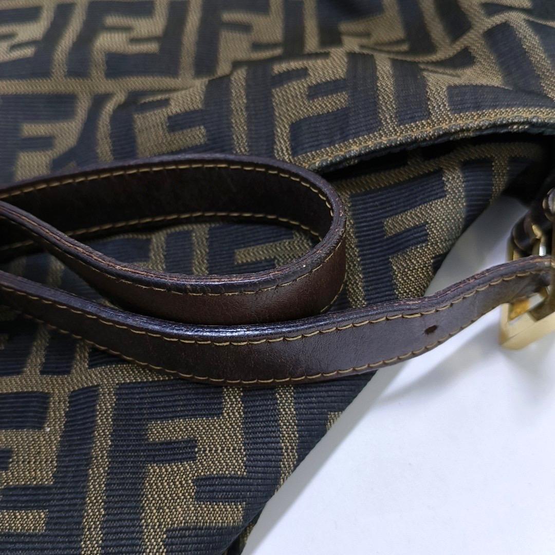 Fendi Mamma Baguette Brown Classic Zucca Monogram Gold Hardware 15