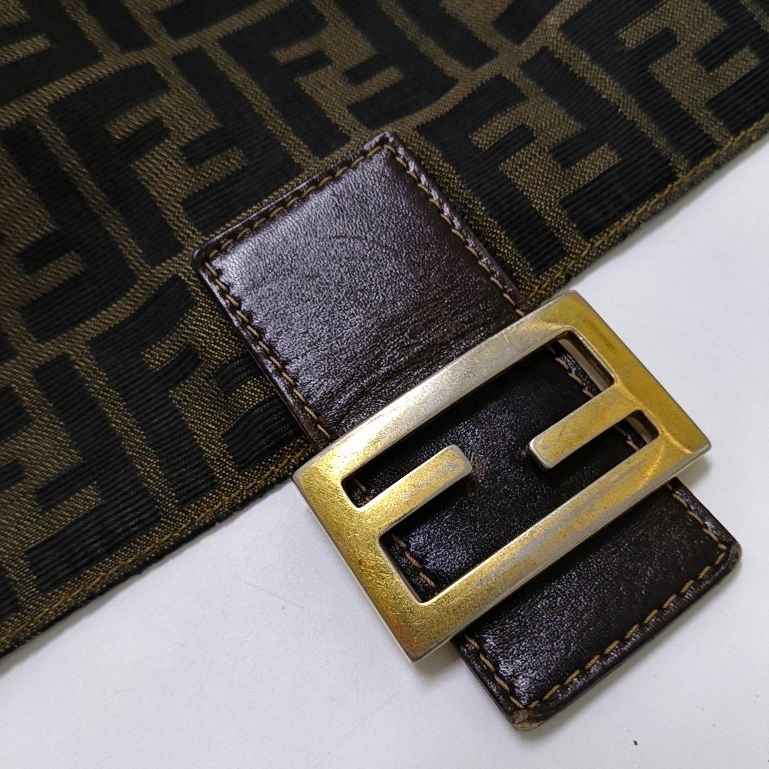 Fendi Mamma Baguette Brown Classic Zucca Monogram Gold Hardware 2