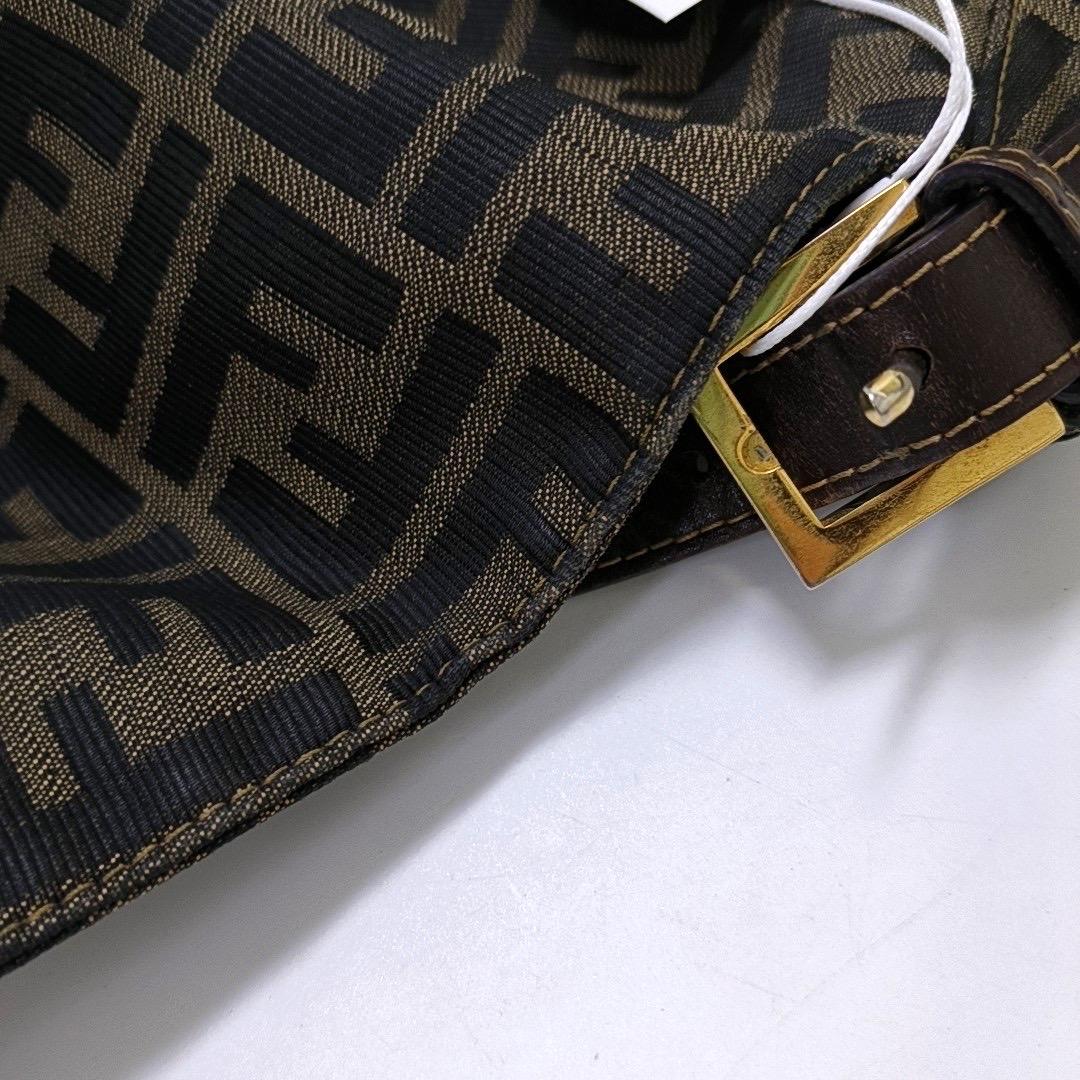 Fendi Mamma Baguette Brown Classic Zucca Monogram Gold Hardware 3