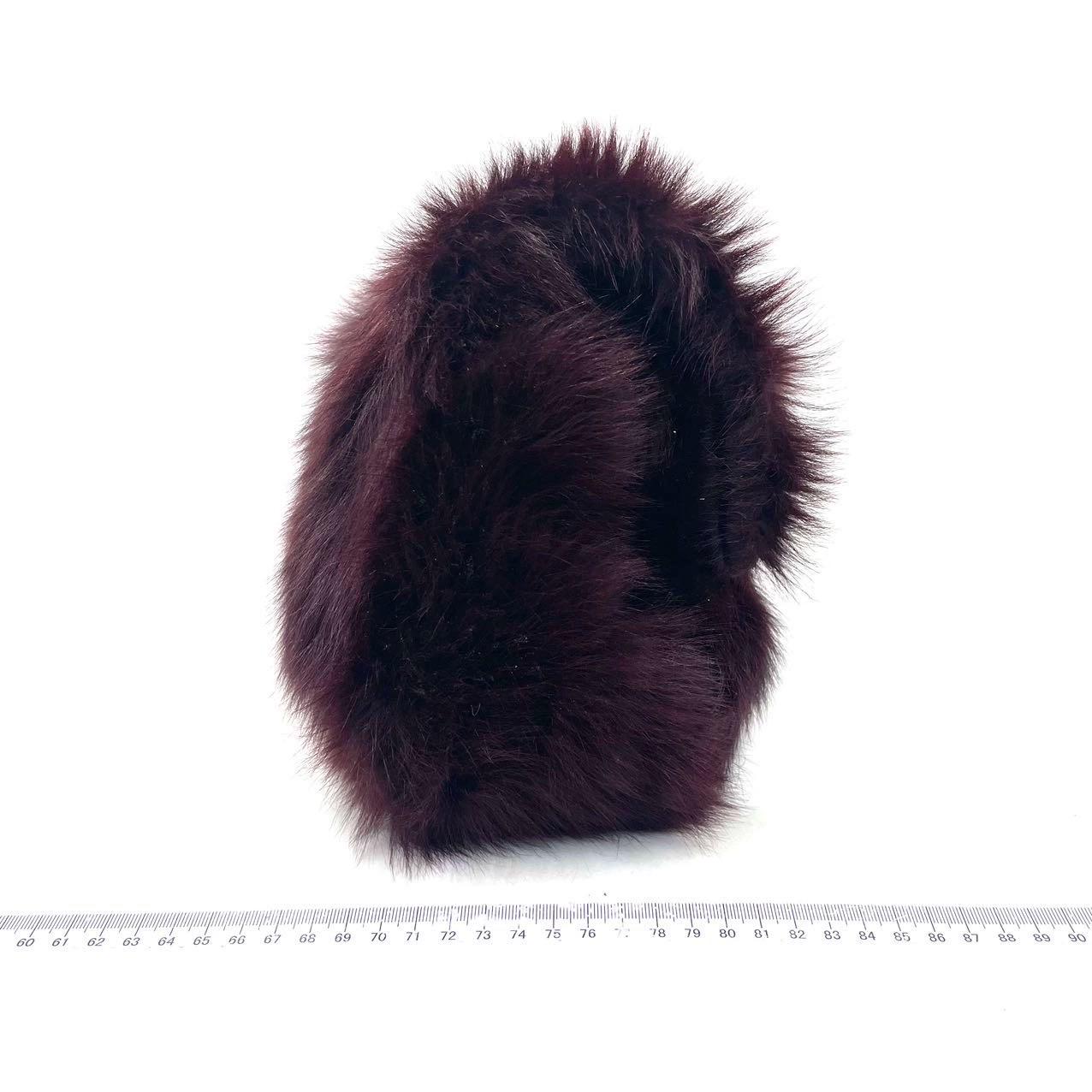 Women's Fendi Mamma Baguette Burgundy Faux Fur Shoulder Bag For Sale