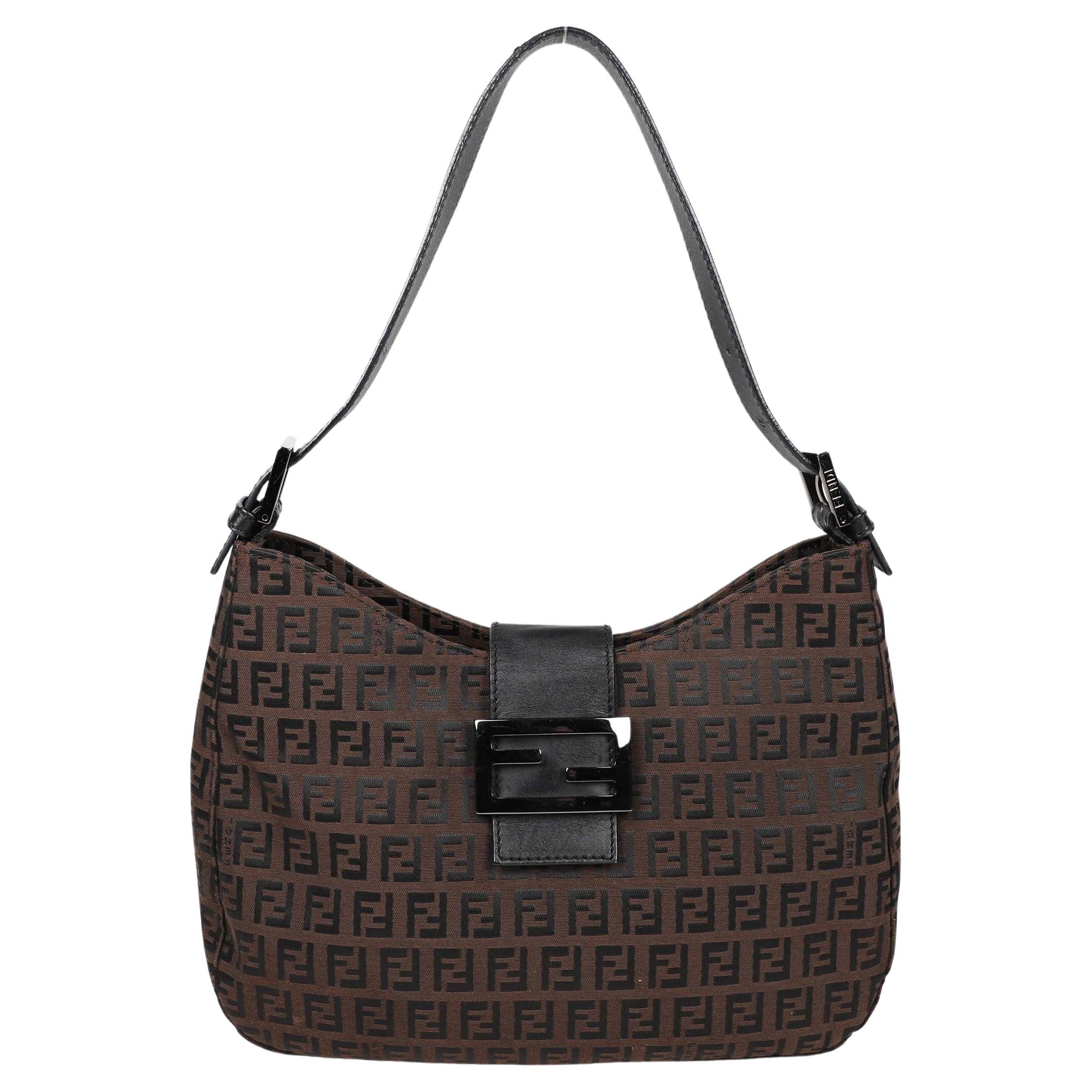 Fendi Mamma Baguette cloth handbag For Sale