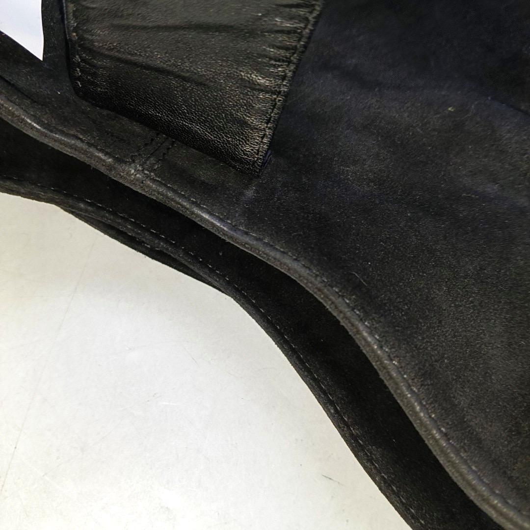 Fendi Mamma Baguette Forever Black Suede Leather Red Buckle For Sale 12