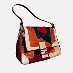 Fendi Mamma Baguette Multicolor Pony-style Calfskin Leather Block Pattern