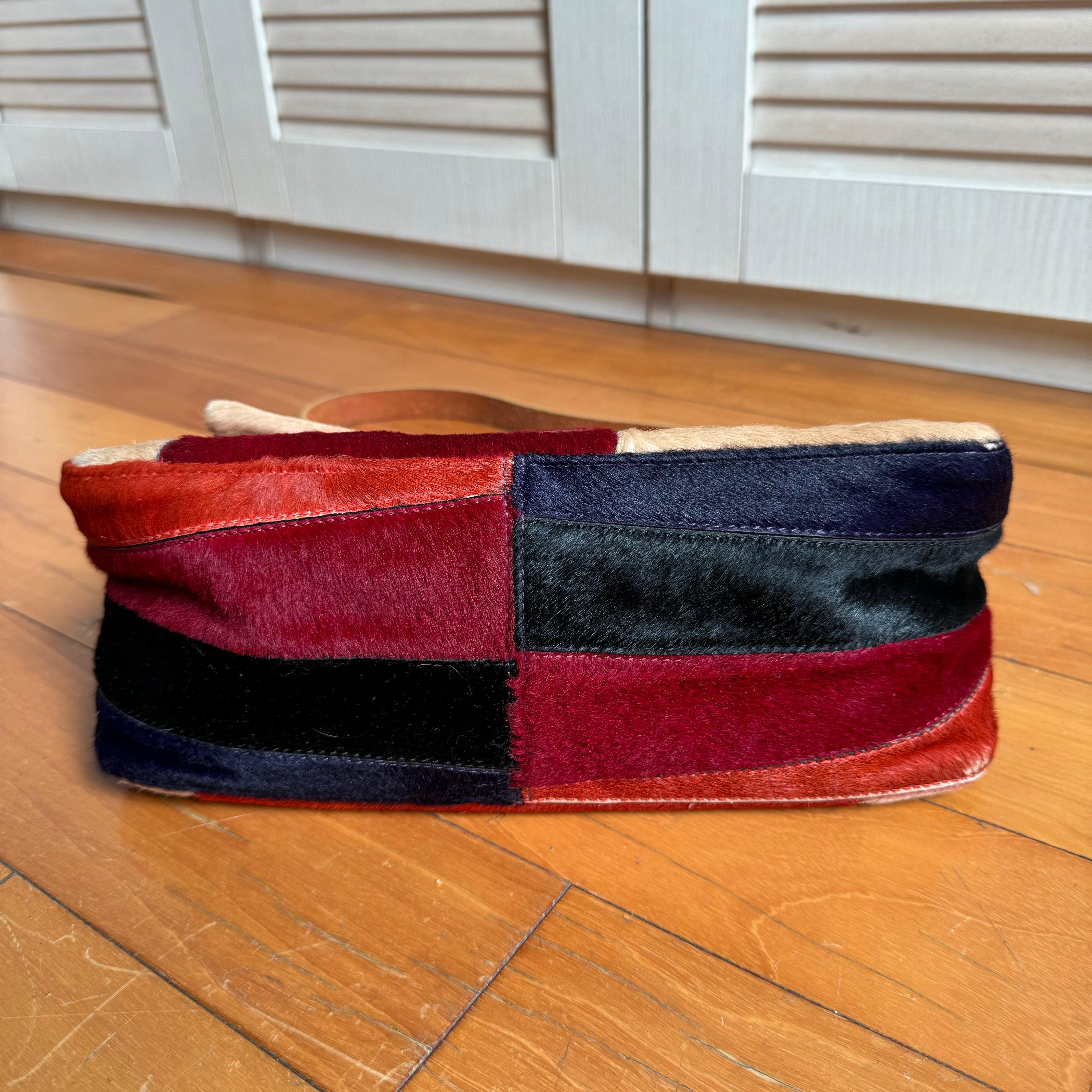 Fendi Mamma Baguette Multicolor Pony-style Calfskin Leather Block Pattern 3