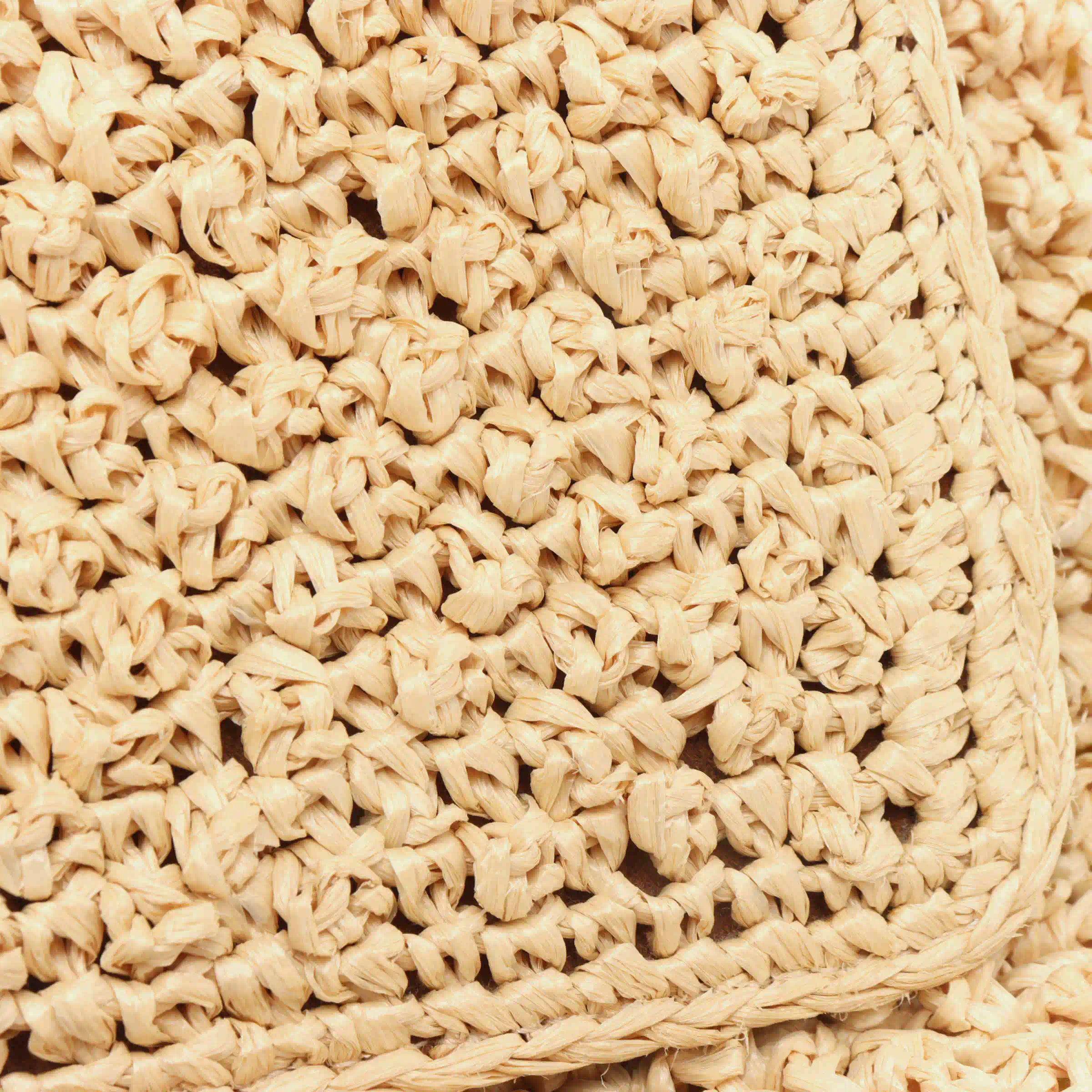 Women's Fendi Mamma Baguette Raffia Crochet Shoulder Bag with Flower For Sale