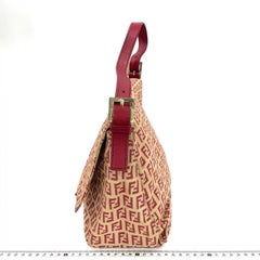 Sac à bandoulière Fendi Mamma Baguette rouge classique Zucchino Monogram