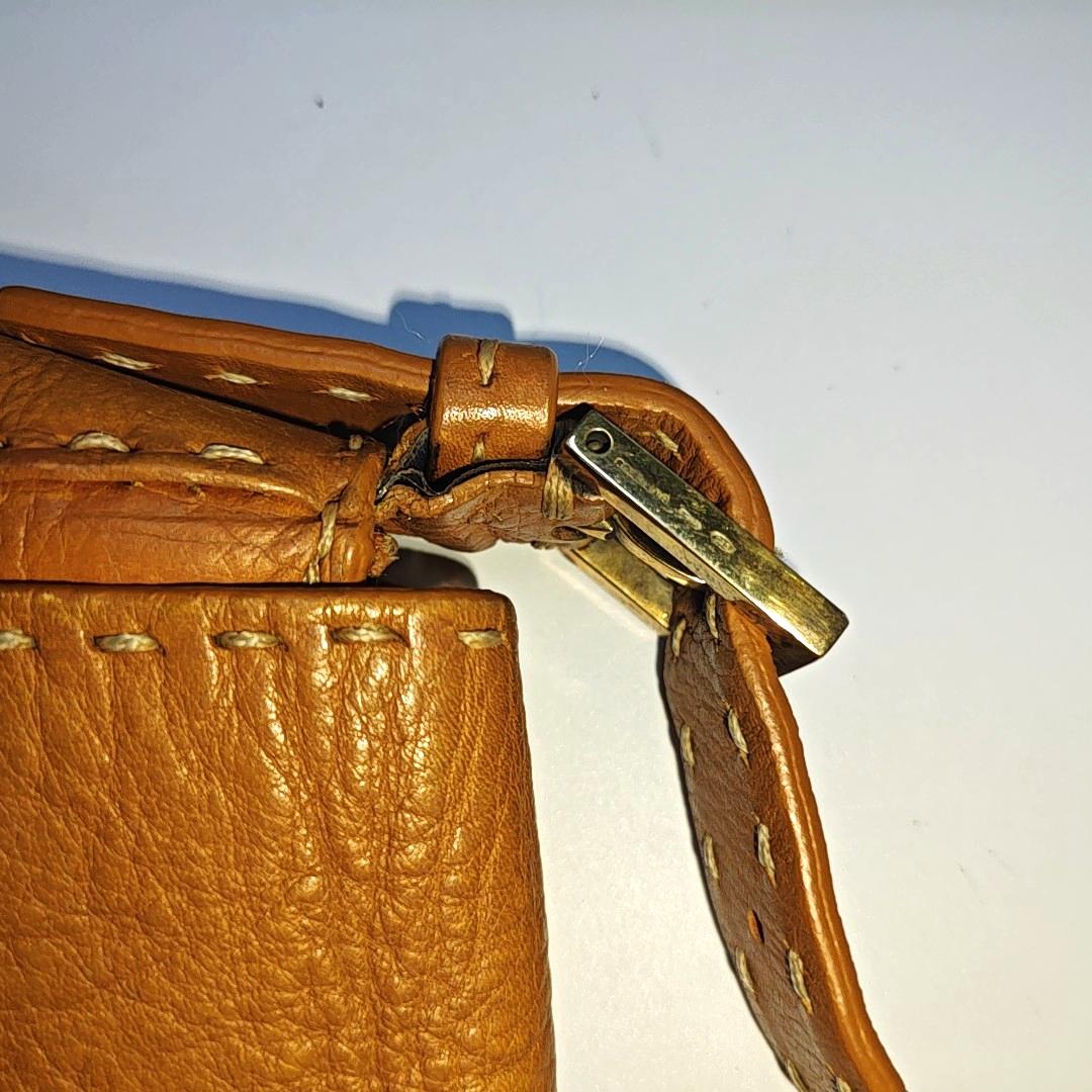 Fendi Mamma Baguette Selleria Calfskin Leather Caramel Tan Brown Shoulder Bag 13