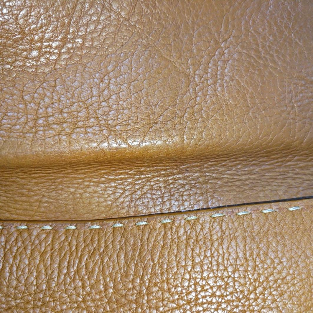 Fendi Mamma Baguette Selleria Calfskin Leather Caramel Tan Brown Shoulder Bag 4