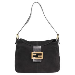 Fendi Mamma Baguette suede handbag