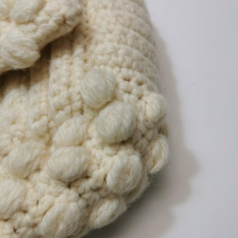 Fendi Mamma Baguette White Crochet Pompom Shoulder Bag 3