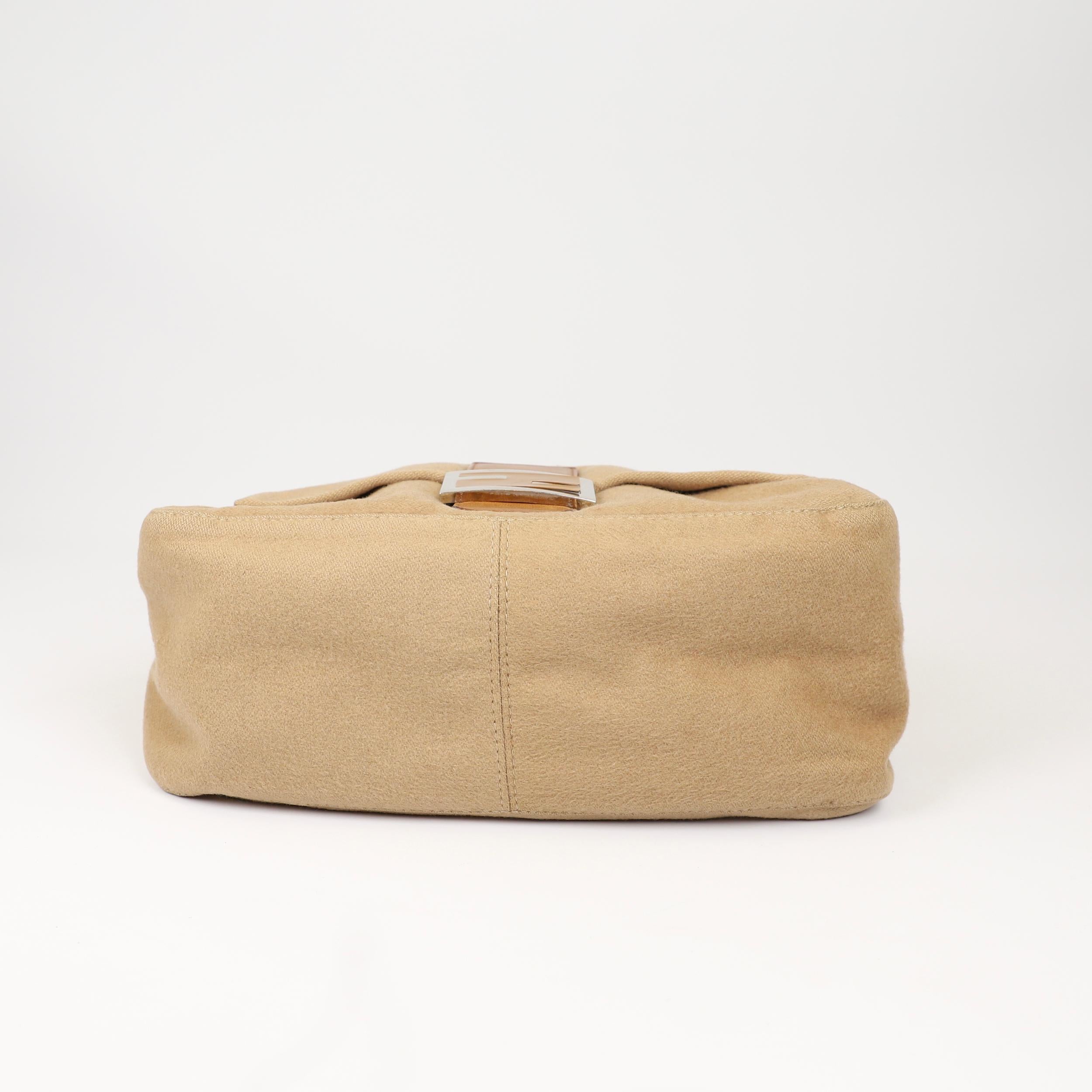 Fendi Mamma Baguette wool handbag For Sale 7