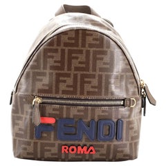 Fendi Mania Logo Backpack Zucca Coated Canvas Mini