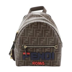 Fendi Mania Logo Backpack Zucca Coated Canvas Mini