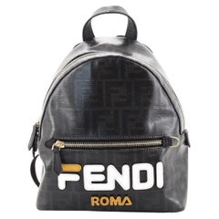 Fendi Mania Logo Backpack Zucca Coated Canvas Mini